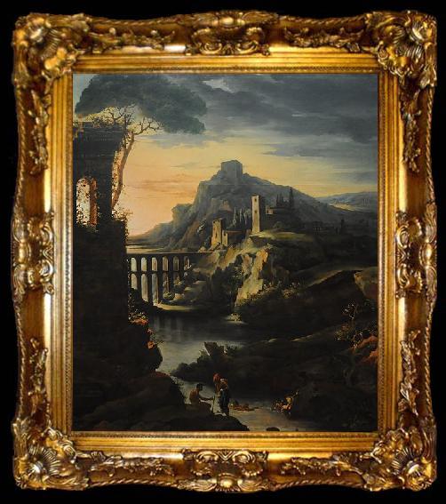 framed  Theodore   Gericault Landscape with an Aquaduct, ta009-2